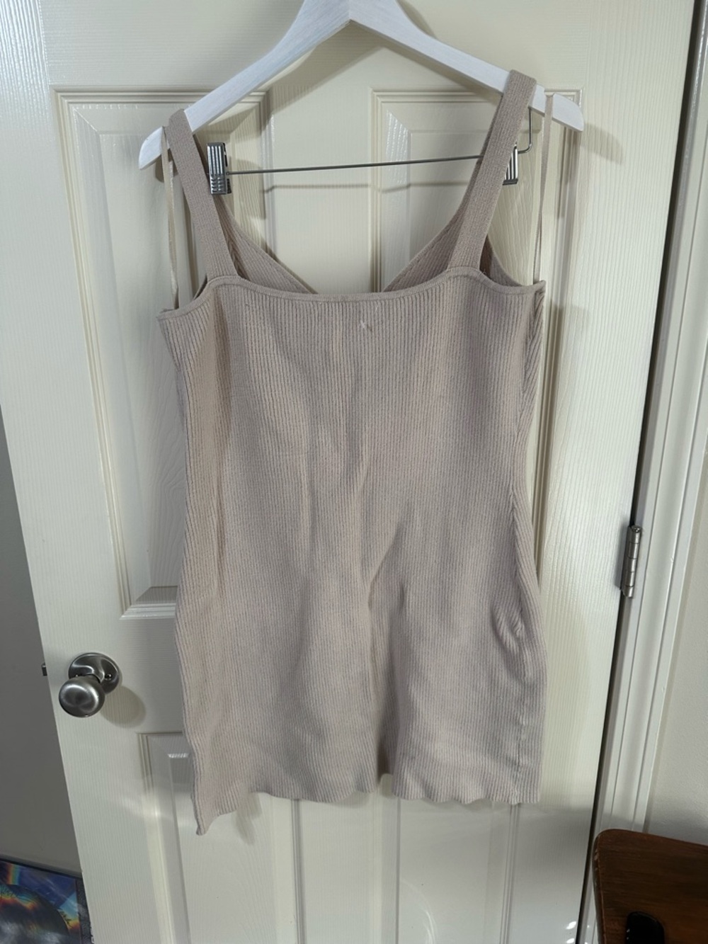 Sleeveless ribbed sweater dress